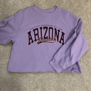 Purple Crewneck Cropped H&M